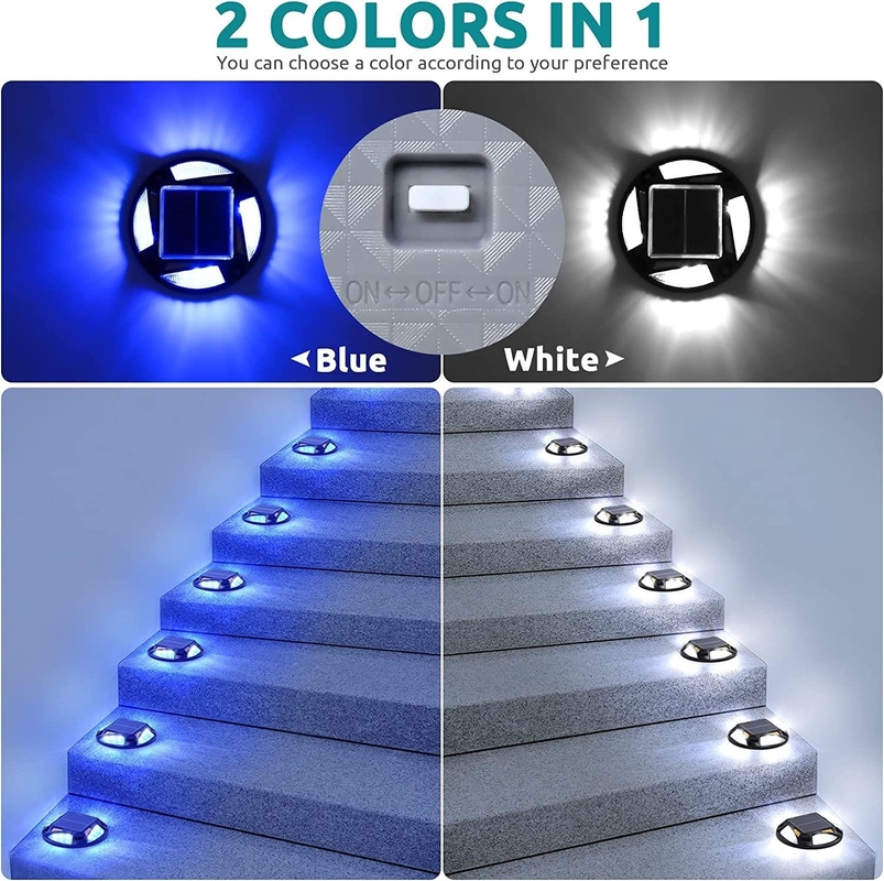 2V Voltage Solar Deck Lights For Steps In Deck Railing Lighting Outdoor Waterproof