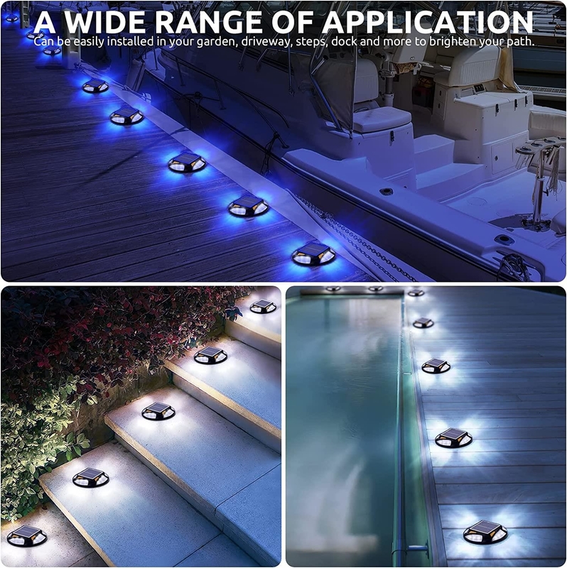 2V Voltage Solar Deck Lights For Steps In Deck Railing Lighting Outdoor Waterproof