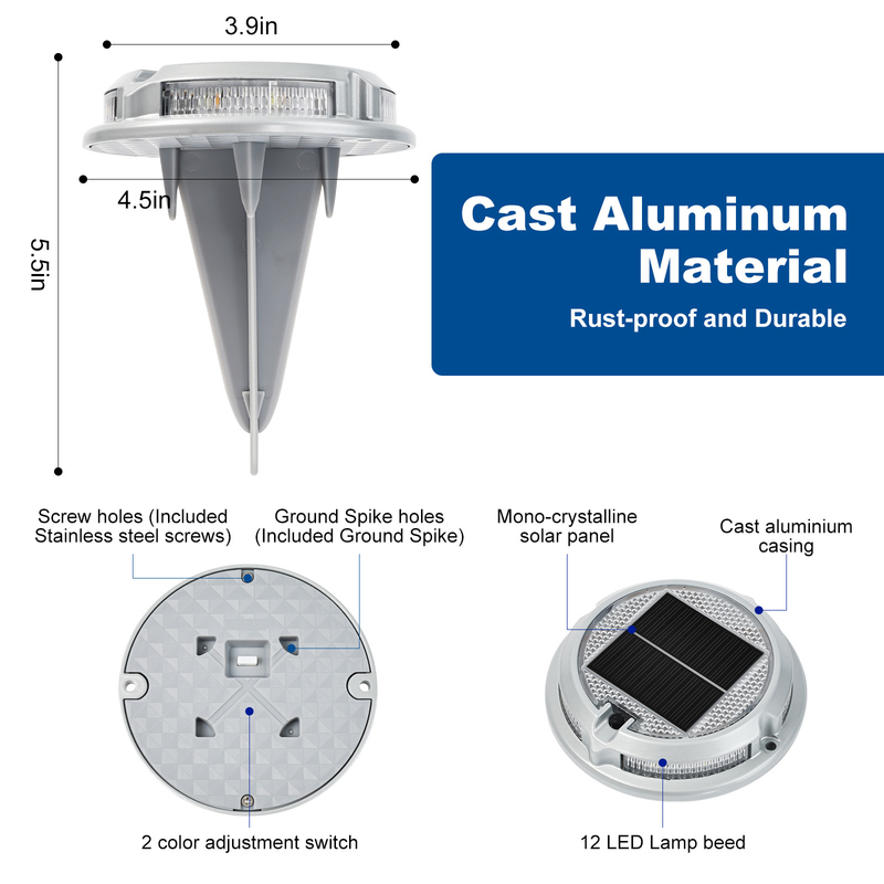 IP68 Waterproof Solar Powered Road Markers for Safety with Aluminum Alloy PC Material and Environmentally Friendly Design