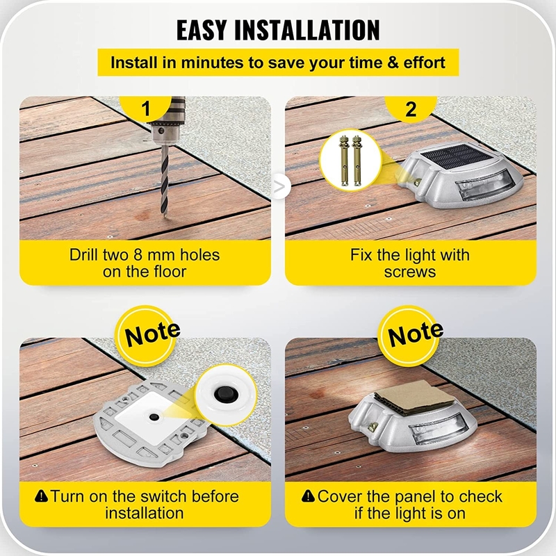 Solar Road Marker Lights With 800m Visibility And 10+ Ton Bearing Capacity