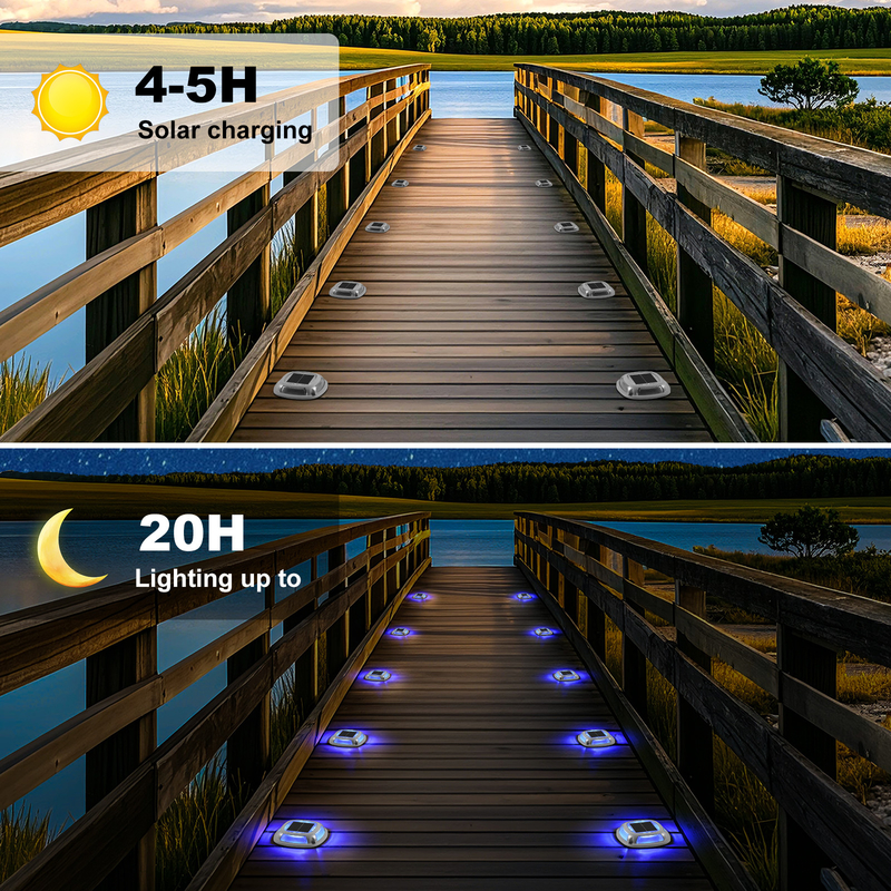 Waterproof Solar LED Garden Dock Light Made of Aluminum Material with 1.2V/600mah Battery and 2V/140ma Solar Panel