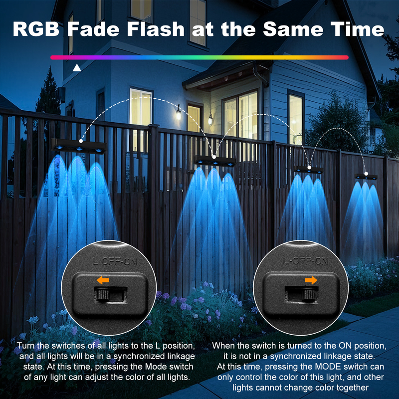 IP65 Waterproof Solar LED Wall Lamp for Hotel Polysilicon Solar Panel White Light Warm Light Up and Down Light Source