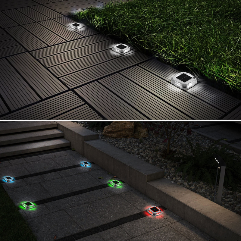 Round Shape Solar Road Stud with Flashing LED Lights 3.7v/500mah Battery 5v/70ma Solar Panel