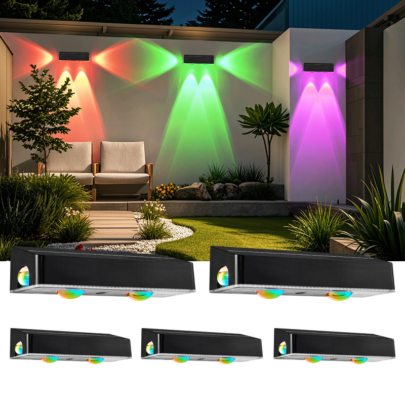 Monocrystalline Silicon Battery 2V/200MAH Solar Fence Light for Warm White RGB Lighting in Outdoor Spaces