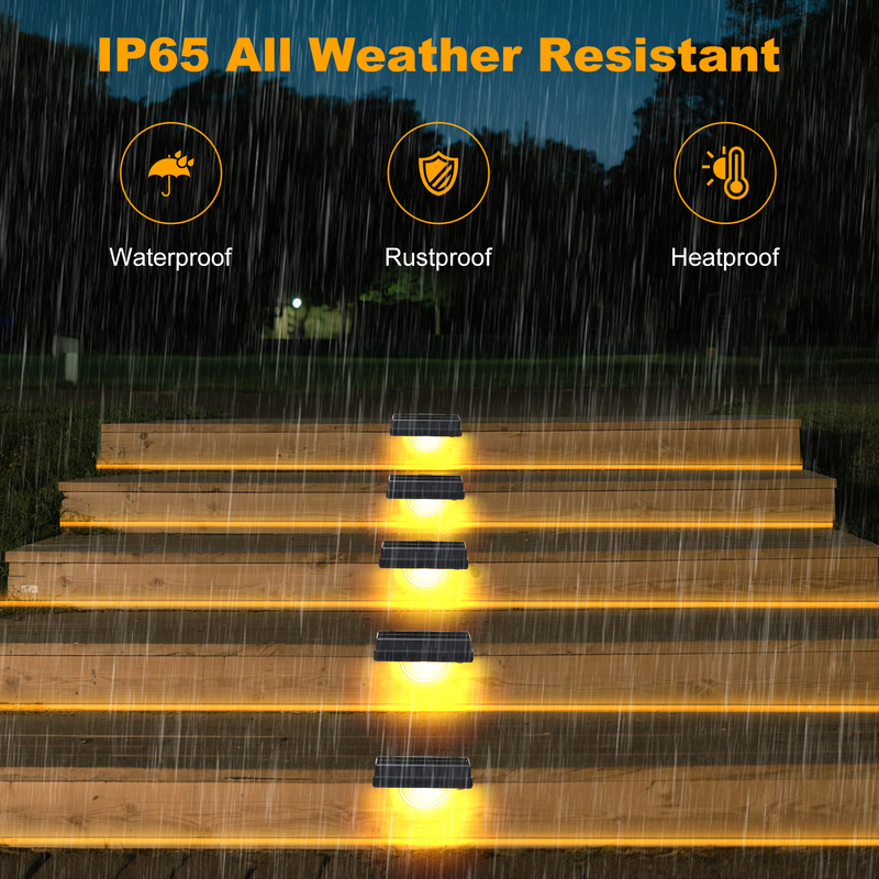 Solar LED Fence Light with 20 Hours Working Time 5V/100MA Solar Panel and 3.7V/500MA Battery for Gardens and Pathways