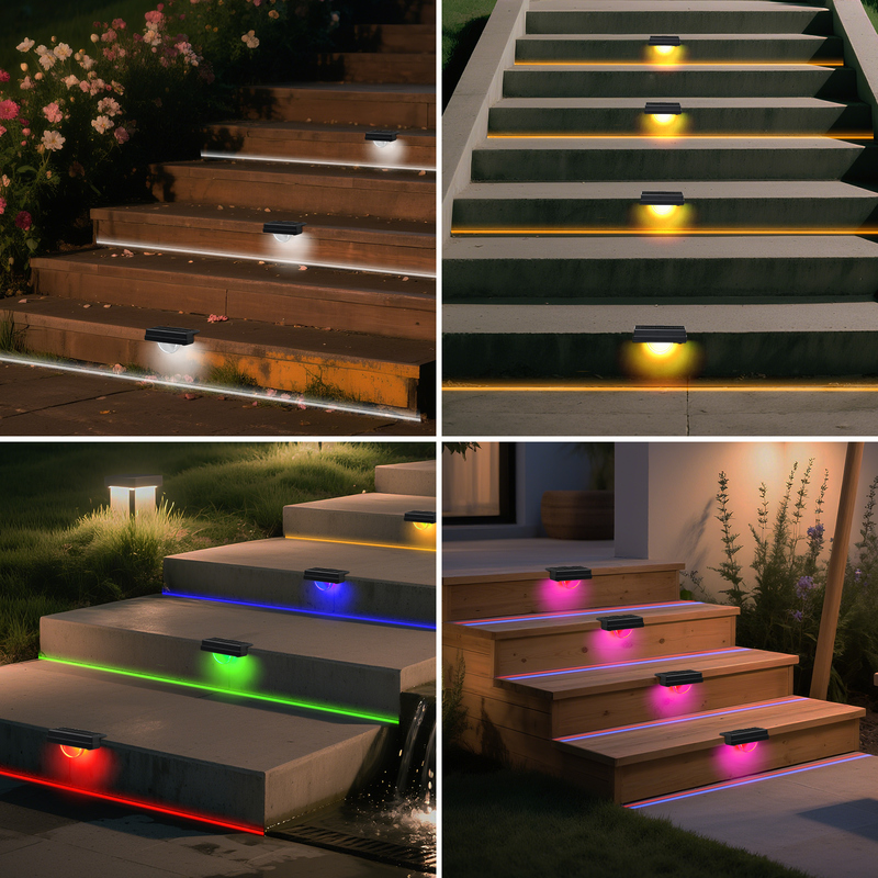 Solar LED Fence Light with 20 Hours Working Time 5V/100MA Solar Panel and 3.7V/500MA Battery for Gardens and Pathways