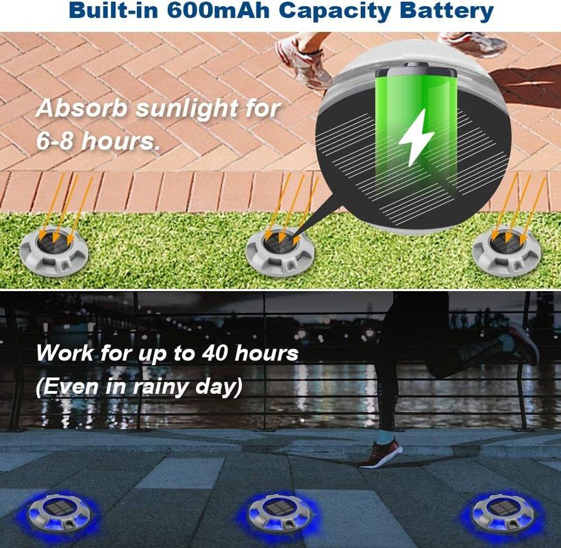 Aluminum Alloy Solar Road Stud with 6000K Daylight Alert IP67 Waterproof and 2-Year Warranty