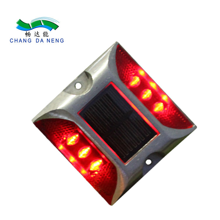 Highway Driveway Brightness Aluminum Plate Solar Powered Road Studs Reflective Cats Eyes Road Markings