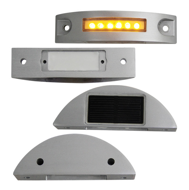 Aluminum solar road studs cat eye pavement marker solar LED reflective lights