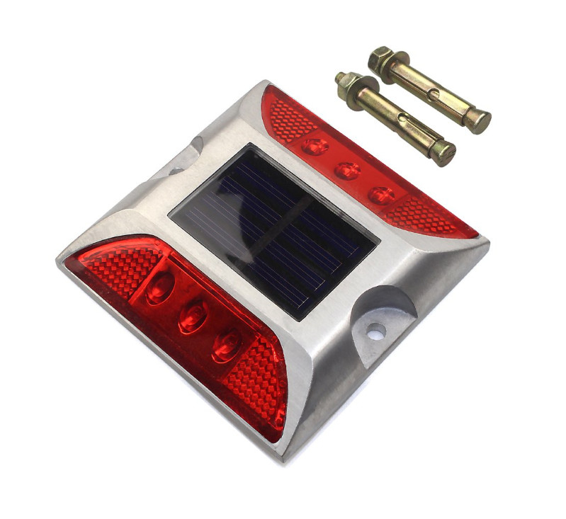 2 Sides Solar Road Studs Aluminum Solar Powered Cats Eyes 3 Years Life Span