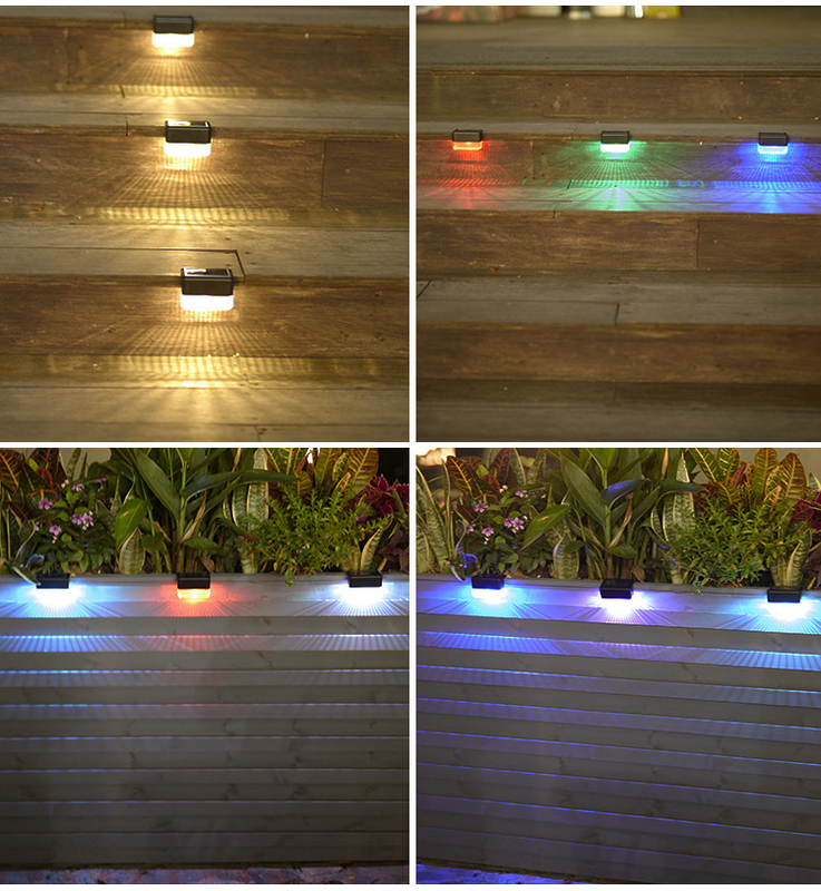 RGB Outdoor Solar Fence Wall Light Waterproof IP65 300MA
