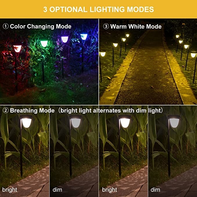 IP68 Waterproof RGB Solar Fence Led Lights Powered Landscape ABS PP For Garden