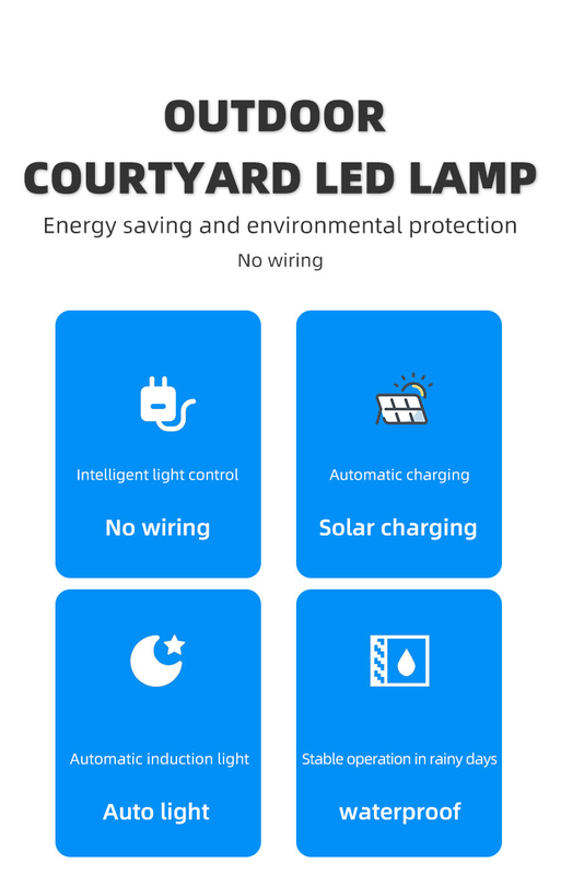 IP65 Waterproof Solar Fence Led Lights Powered Decorative Cylinder For Garden