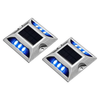 Driveway Bright Aluminum Solar Road Studs with Flashing Lights and Working Time ≥100h